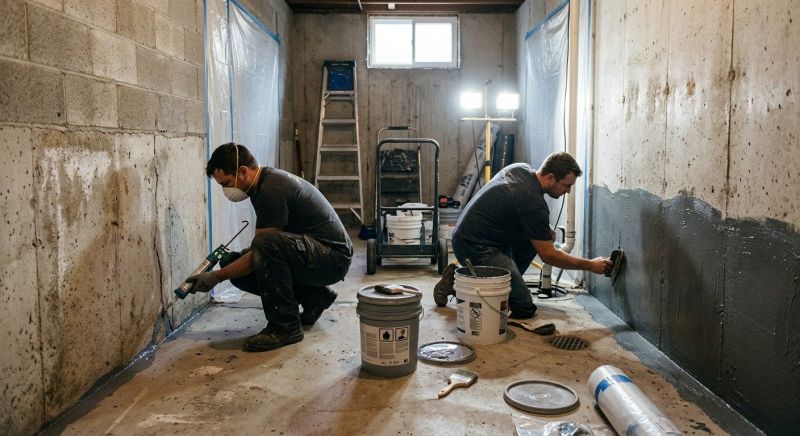 Basement Concrete Sealing in Fredericksburg, VA
