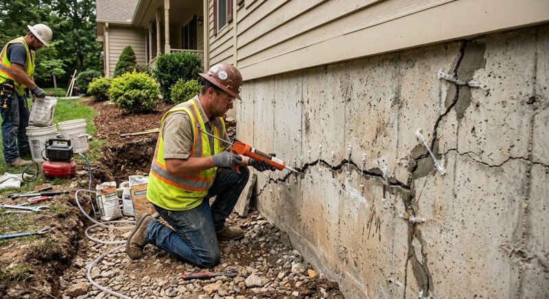 Cracked Foundation Repair in Greenville, SC
